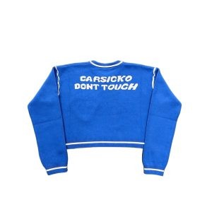 Carsicko Dont Touch Knit Blue Sweater