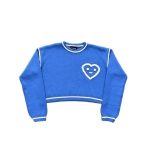 Carsicko Dont Touch Knit Blue Sweater