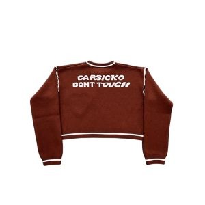 Carsicko Dont Touch Knit Brown Sweater